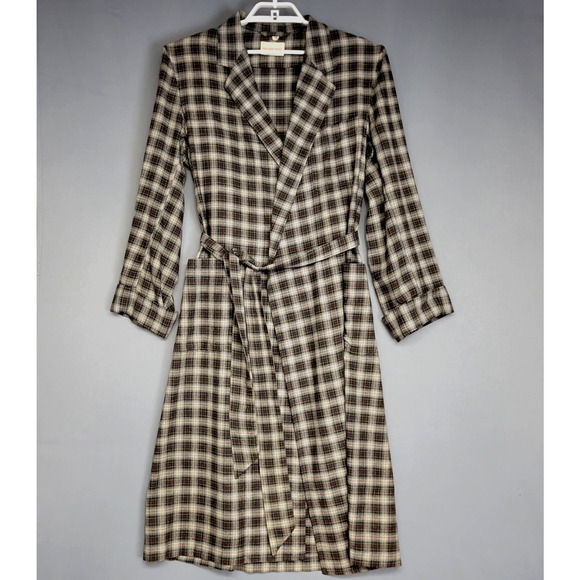 Saks Fifth Avenue Other - Vintage Saks Fifth Avenue Robe Men's Medium Plaid Viyella Belted Sleepwear